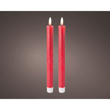 Weihnachtskerze aus Wachs für den Innenbereich H 24,5 x Ø 2,2 cm