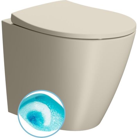 Cuvette MODO, Swirlflush, 37x52cm, siphon en S/siphon en P, creta dual-mat (1/3)