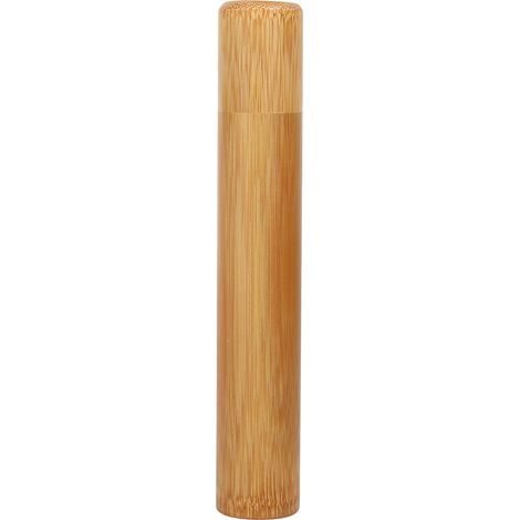 1 Contenant Rond en Bambou Naturel Artisanal pour Thé, Boîte de Rangement Portable (2,5 x 15,5 cm) (1/3)