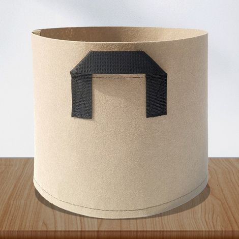 Lot de 5 sacs de culture respirants, réutilisables et épais, avec double poignée, pour fleurs et légumes, capacité de 10 gallons (environ 38 litres). (1/5)