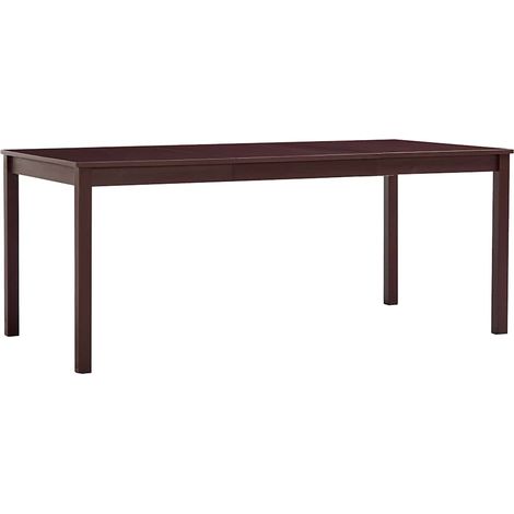 vidaXL Table à manger Marron foncé 180x90x73 cm Bois de pin (1/5)