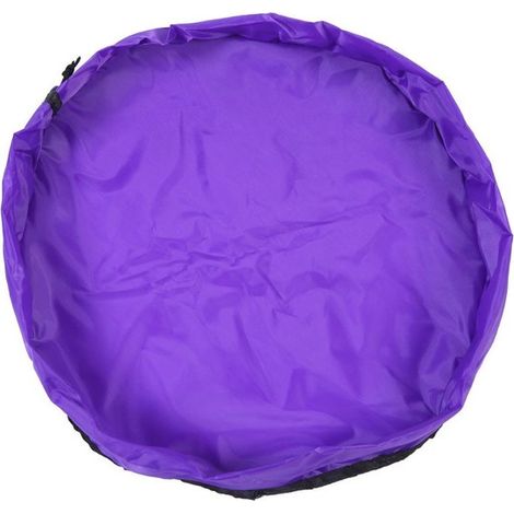 Bolsa de almacenamiento para juguetes infantiles - alfombra de juegos plegable para niños - 50 cm - morado (1/5)