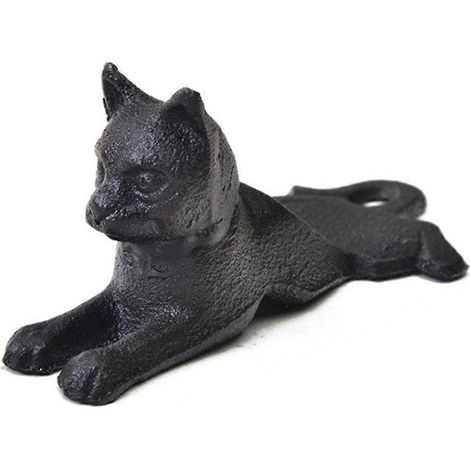 Butoir de porte en fonte en forme de chat, design vintage (1/5)