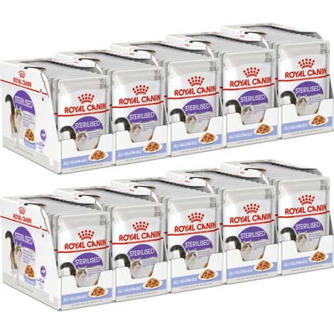 Canino reale sterilizzato 85 g (gelatina) per gatti adulti sterilizzati - 12 buste 85g (1/2)