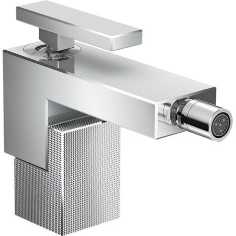 mitigeur bidet, bonde push-open, coupe diamant chroméé