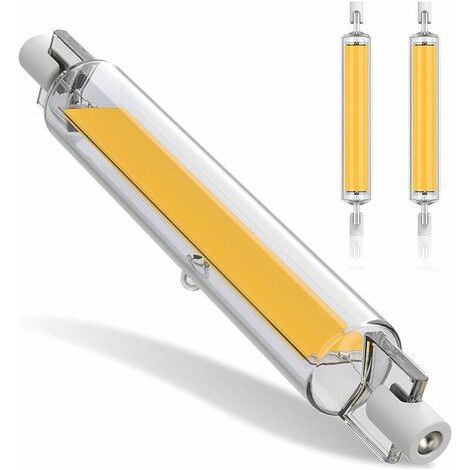 Ampoule LED R7S 20 W 118 mm à intensité variable, ampoule LED R7S blanc froid 6000 K, ampoule LED R7S 118 mm, faisceau d'éclairage à 360°, AC 220-240 V, lot de 2, (1/5)