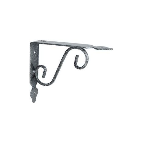 MENSOLE ORNAMENTALI BRACKETS EXTRA STRONG NERO/ARGENTO- - mm.230x25x175h. (9x7) - 10 pezzi