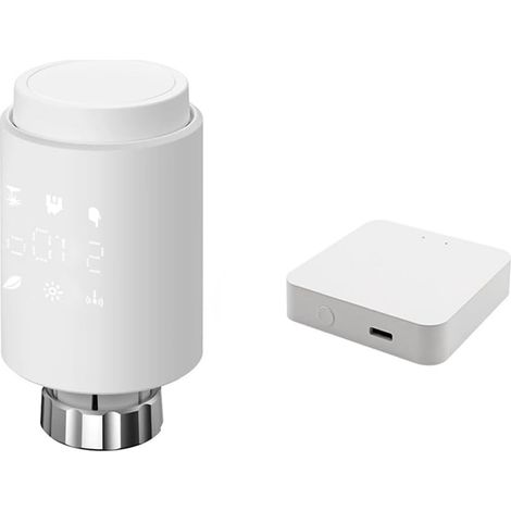 Tuya Smart ZigBee Actionneur de radiateur thermostatique avec application de contrôle de température à distance Compatible Alexa Facile à installer Facile à utiliser (1/5)