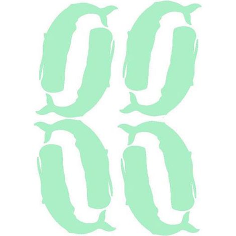 Autocollants muraux animaux marins lumineux vinyle vert 9x10,5 cm lot de 8 décoration mur salon chambre à coucher nurserie