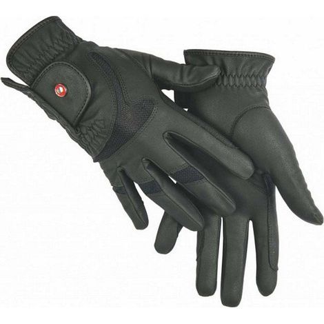 XL, Schwarz 9100: Erwachsene Atmungsaktive Sommer Reithandschuhe in Air mesh Professional Modell (1/5)