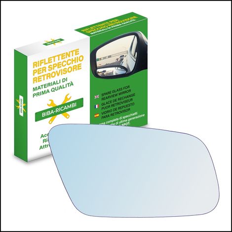 Vetro specchio retrovisore azzurrato dx compatibile per audi a4 (8d) restyling