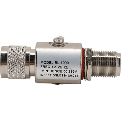 BL-1000 Parafoudre Haute Fréquence 1-1.2GHz, Connecteurs N Mâle vers N Femelle, Protection Surtension Large Bande (1/5)