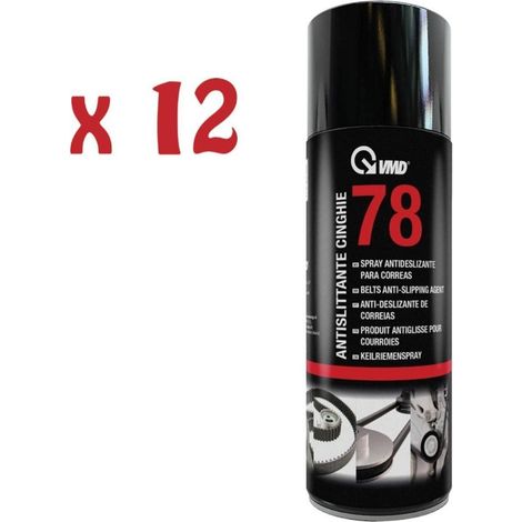 12 bombolette spray antislittante per cinghie 400ml Vmd 78