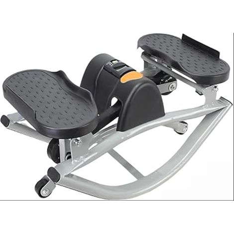 Stepper à Mouvement Latéral Portable Machine de Fitness Compacte pour Maison, Bureau, Salon Entraînement Abdominaux, Jambes, Fessiers avec Bandes de Résistance