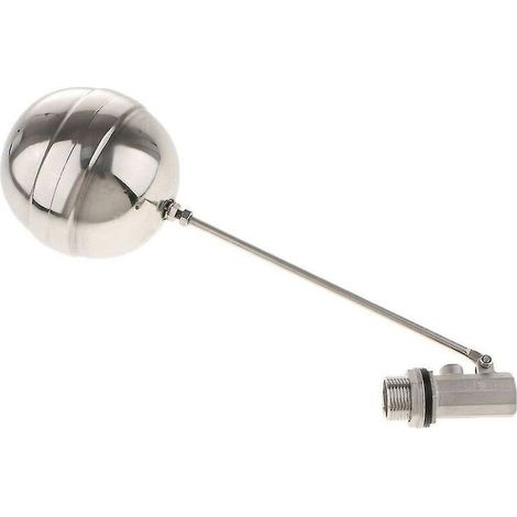 Vanne de contrôle du niveau d'eau, robinet à bille pour réservoir, vanne à flotteur en acier inoxydable - Dn15 G1/2 (1/3)