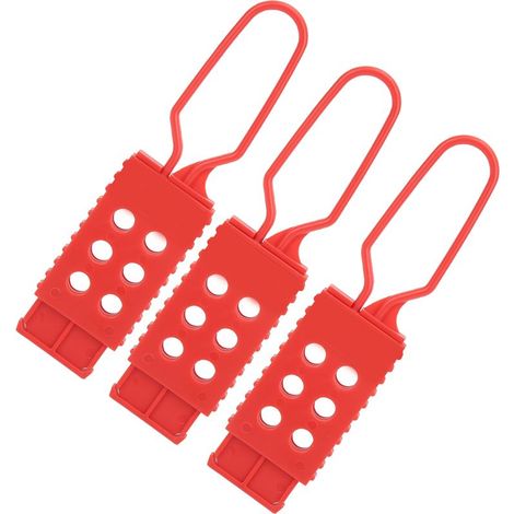 Lot de 3 moraillons de consignation/verrouillage à 6 trous en nylon pour cadenas de sécurité, pour le verrouillage et l'isolation électrique (1/5)