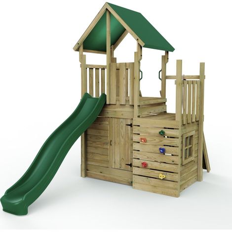 Rebo Modular Wooden Climbing Frame Adventure Playset - M8 plus Ramp