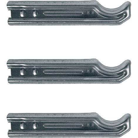 RAM – Lot de 3 supports à sceller pour radiateur en fonte – Longueur axe 255 mm – Longueur totale 290 mm – Résistant à la corrosion