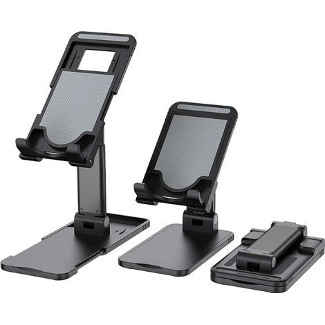 Supporto per telefono, supporto pieghevole per tablet e telefono da scrivania, supporto universale per cellulare da scrivania con altezza e angolazione regolabili. (1/5)