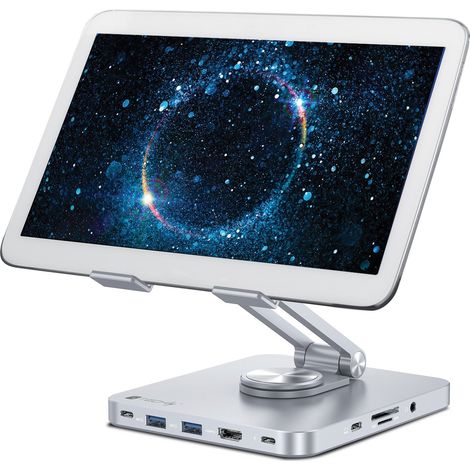 Techly Supporto per Tablet Hub Docking Station USB-C 8 in 1 (1/5)