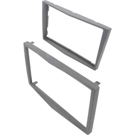 Facade autoradio 2DIN avec contour FA152.2A compatible avec Opel Antara Astra Corsa Zafira - gris fonce