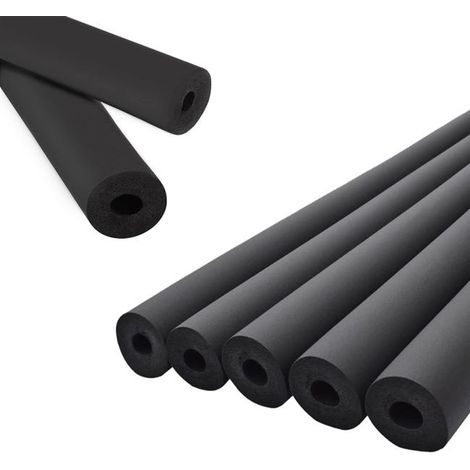 Cinco tubos de espuma aislante para aislamiento de aire acondicionado, con unas dimensiones de 16 mm x 9 mm x 1,8 m. (1/4)