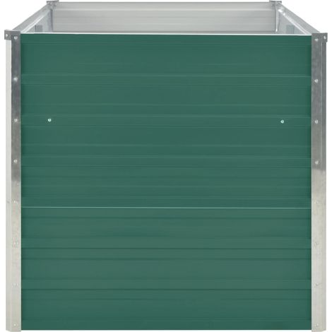 INLIFE Jardinière 160 x 80 x 77 cm Acier galvanisé Vert (1/5)