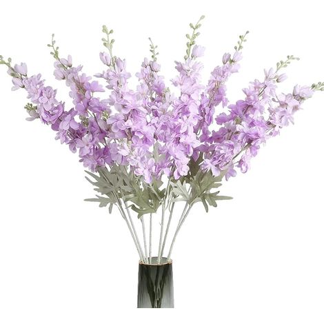 Flores artificiales, ramo de 2 piezas, perfecto para bodas y decoración del hogar, MORADO, 85 cm - 2 piezas (1/2)