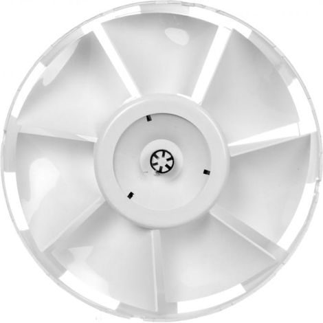 Ventilatore canalizzato da 150 mm, 230 V, 30 W, 305 m³/h, 40 dB, con flusso misto, colore bianco standard, 150VKO1