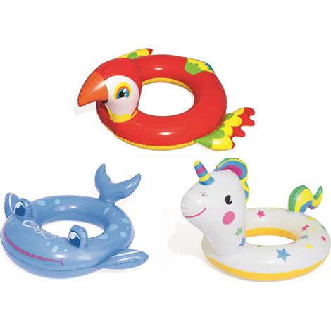 Bestway Galleggiante Gonfiabile Animali Colori Assortiti 84x71 cm +3 a 6 Anni Spiaggia e Piscina 36128 (1/10)