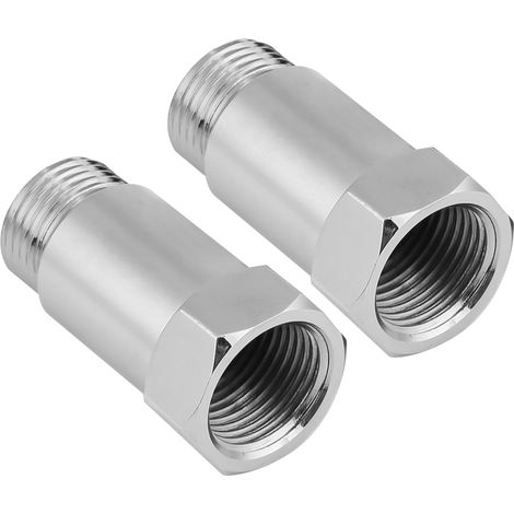 Set mit 2 Adaptern zur Deaktivierung der Motorwarnleuchte, 45 mm M18x1,5 Sauerstoffsensor-Verlängerung, O2-Abstandshalter, Silber (1/5)