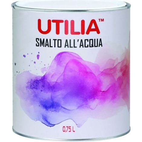 Utilia SMALTO ALL'ACQUA ml. 750 Nero satinato - 6 Pezzi