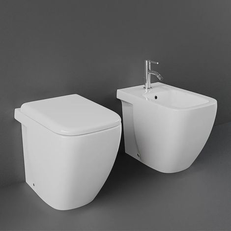 Sanitari filomuro Rak Caroline in ceramica con scarico universale (1/5)