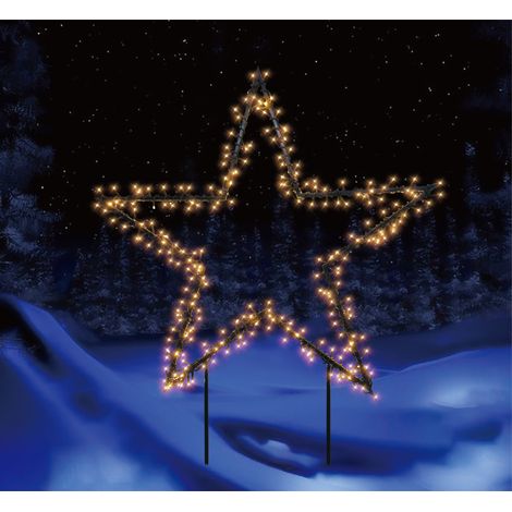 TrendLine LED Stecker Stern 109 cm warmweiß Gartenstecker