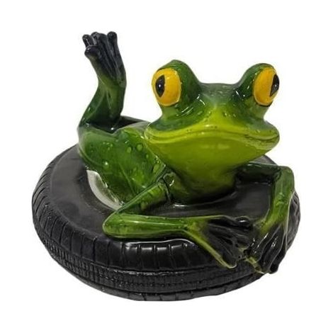 Statue de grenouille flottante en résine fabriquée à la main pour l'extérieur Simulation Décoration de jardin Bassin