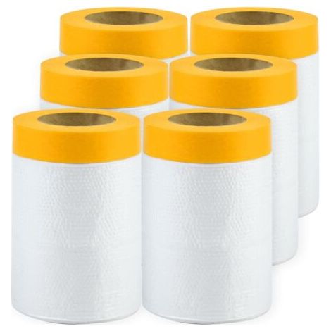 Pair - Lot de 6 rouleaux de ruban de masquage 55 cm x 20 m – Adhésif indéchirable et résistant à l'eau – Découpe précise pour peinture (1/5)