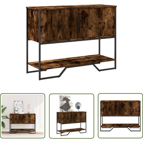 vidaXL Konsolentisch Räuchereiche 100x35x74,5 cm Holzwerkstoff (1/5)