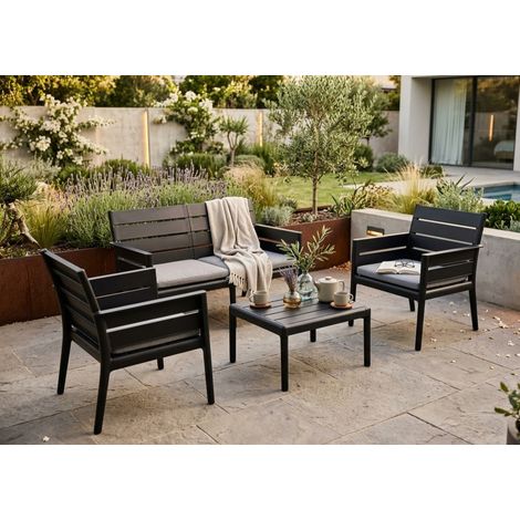 Grandsoleil Gartenmöbel-Set Panka anthrazit Lounge Set