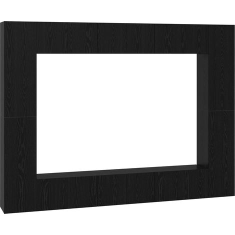 Maison Exclusive - Set mobile TV 10 pcs Rovere Nero 30,5 x 30 x 90 cm
