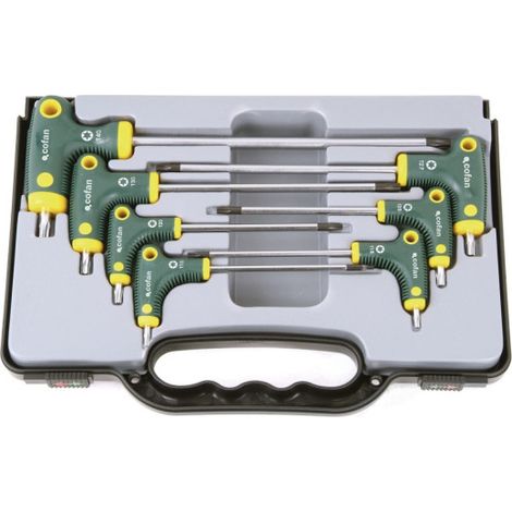 Set 7 destornilladores mango en T punta Torx mangos antideslizantes