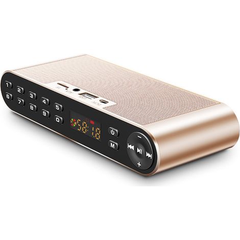 Q8 Mini haut-parleur portable sans fil Bluetooth haute définition avec microphone, prise en charge du disque U et de la carte TF