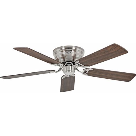 Flush Mount Ceiling Fan Classic Flat III Chrome 132