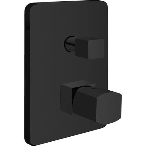 Miscelatore doccia incasso con deviatore in ottone nero opaco Lotus (1/2)