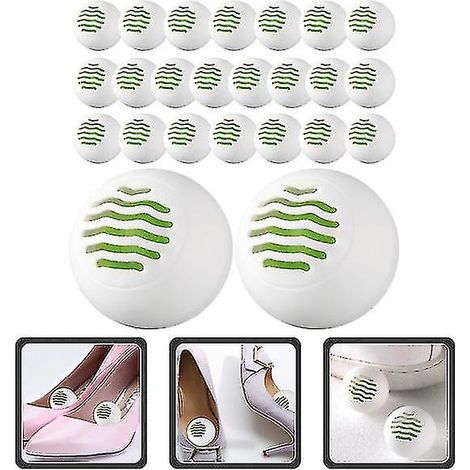 Lot de 24 boules désodorisantes pour chaussures, rafraîchisseur d'air sneakers, neutraliseur d'odeurs pour armoire et boîte à chaussures (1/5)