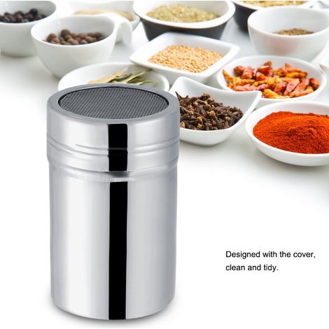 Pot à épices durable en acier inoxydable, bouteille à café assaisonnée, outil de cuisine (L) (1/5)