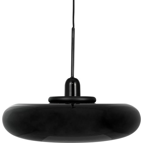 Pendelleuchte dyberg larsen Planet schwarz Metall Holz modern