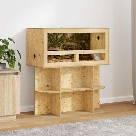 Base de Terrarium avec étagère Marron 80 x 40 x 50 cm OSB (1/5)