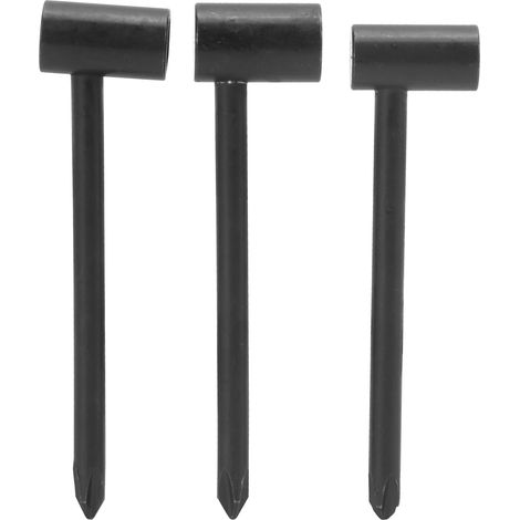3-teiliges Set aus Gitarrenstimmschlüsseln aus Eisen, 7 mm/8 mm/6,35 mm, universelles Instrumentenwartungswerkzeug, schwarz (1/5)
