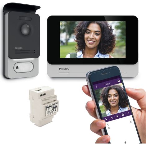 Visiophone filaire connecté WelcomeEye Connect 2 avec son transformateur 230 V