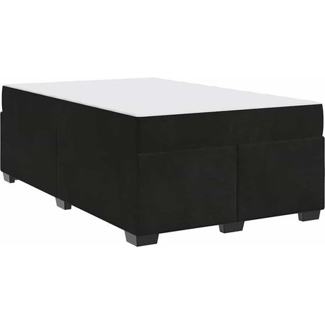 Estructura de cama con colchón Negro 120 x 190 cm tela vidaXL (1/5)